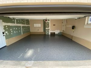 epoxy flake coated garage floor