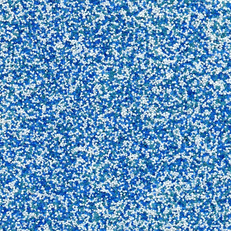 Blue, teal and white flake blend shown as a flat colour sample